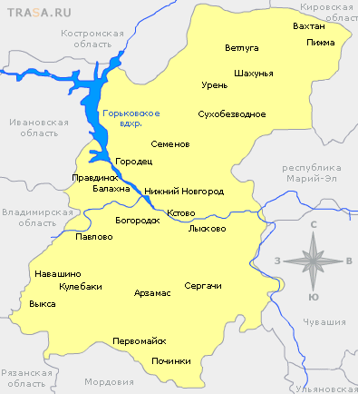 Турбазы на горьковском море нижегородская область карта