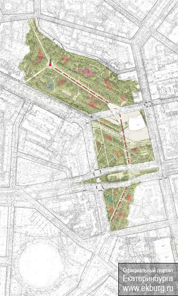 Французы выложили в интернет три проекта реконструкции парка Коммунаров / ЭСКИЗЫ 1