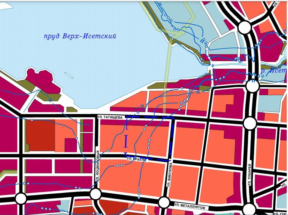 Карта верх исетского пруда екатеринбург