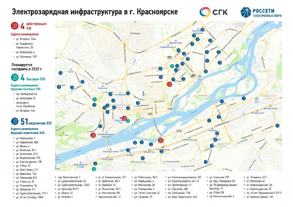 Карта электрозарядок россии