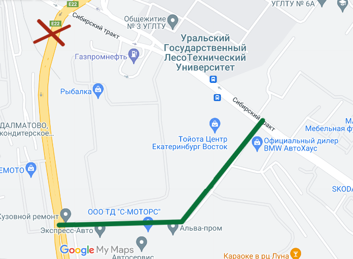 Развязка на калине екатеринбург схема