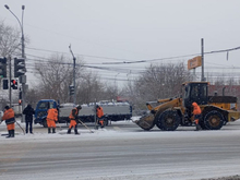 Уборка снега на улицах Новосибирска в ближайшие сутки